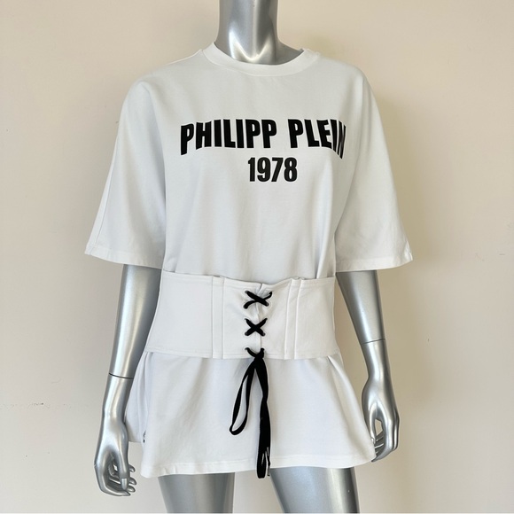 Philipp Plein women T-shirt with belt size XL Retail 850$ - Picture 1 of 10